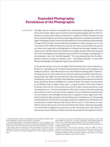 Expanded Photography: Persistence of the Photographic 