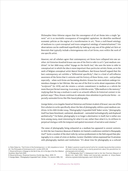 Expanded Photography: Persistence of the Photographic 